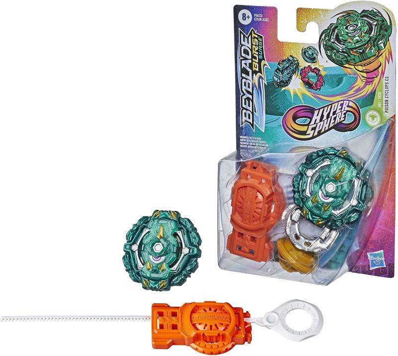 Photo 1 of BEYBLADE Burst Rise Hypersphere Poison Cyclops C5 Starter Pack -- Defense Type Battling Game Top and Launcher, Toys Ages 8 and Up