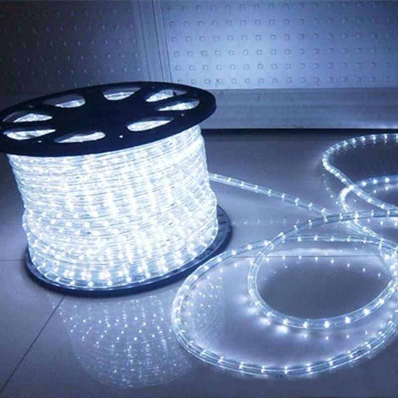 Photo 1 of 100 Feet 720 LED Rope Lights,2-Wire Low Voltage Waterproof Rope Lights Outdoor ,Indoor Background Lighting Idear for Trees,Bridges,Eaves,Pool,Wedding Use(White)
