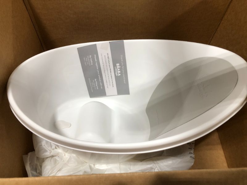 Photo 1 of BEABA by Shnuggle Baby Bath Tub with Bum Bump Support and Cozy Foam Back Rest, Includes Handy Plug, 0-12 Months (Grey)
