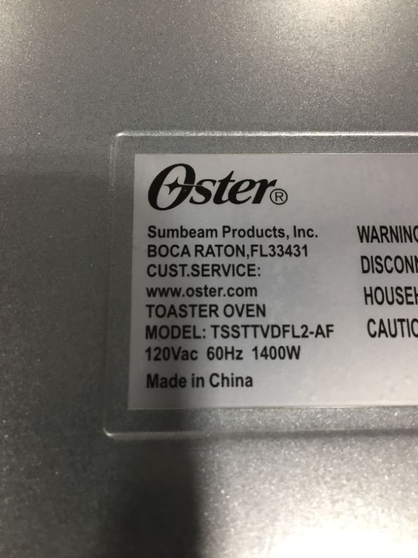 Photo 3 of Oster® Compact Countertop Oven With Air Fryer, Stainless Steel