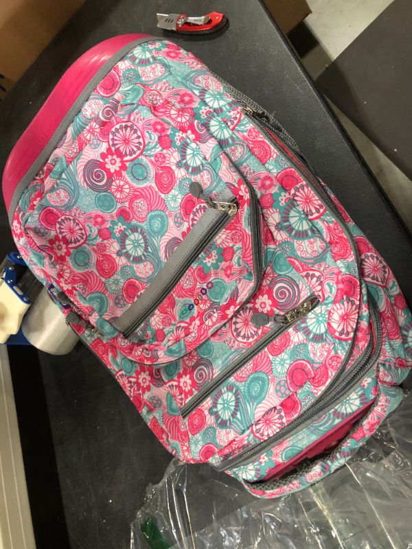 Photo 1 of JWORLD PINK ROLLING BACKPACK WITH LAPTOP POCKET