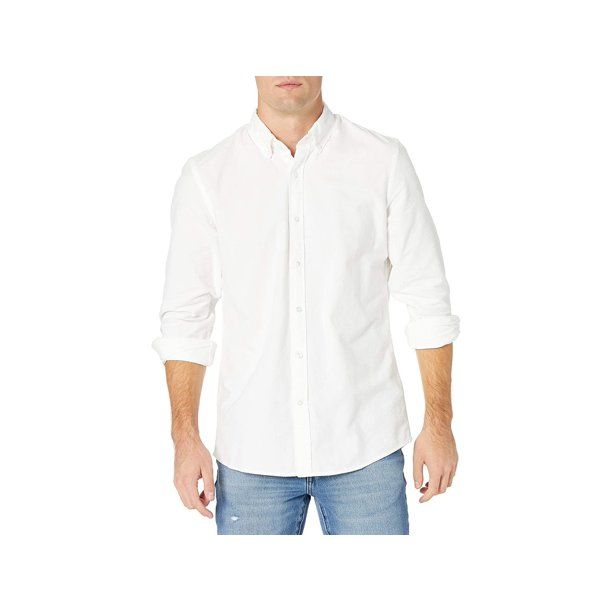 Photo 1 of Goodthreads Men's Standard-Fit Long-Sleeve Oxford Shirt, WHITE, XL
