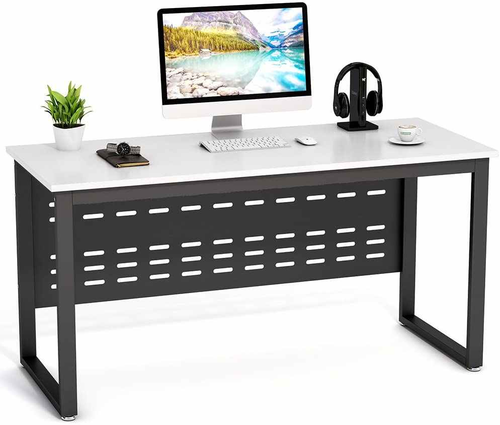 Photo 1 of 55" Large Modern Desk Study Writing Table for Home Office Study Office