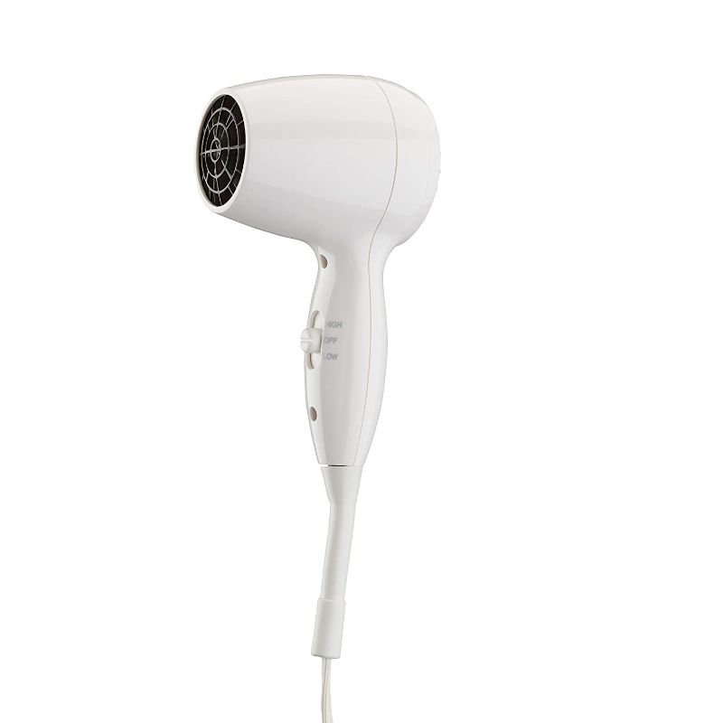 Photo 1 of Conair 1600 Watt Wall-Mount Hair Dryer with LED Night Light, White
