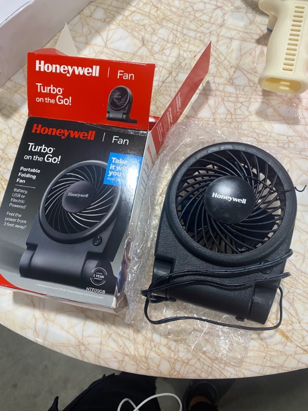 Photo 2 of Honeywell HTF090B Turbo on the Go Personal Fan, Black – Small, Portable Fan
