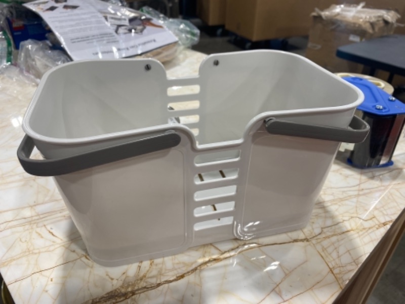 Photo 1 of White plastic basket, unknown manufacture