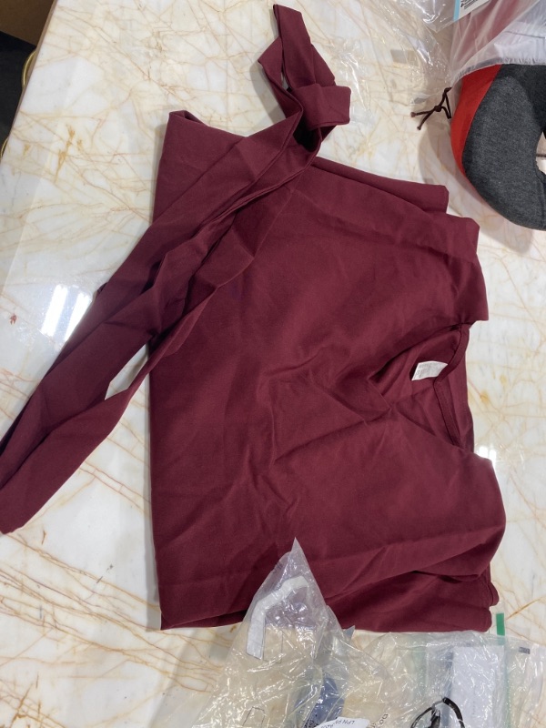 Photo 1 of Maroon shirt with rope tie, Size XXXL, UNKNOWN MANUFACTURE