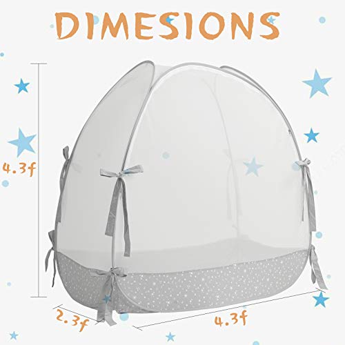 Photo 1 of De-LOVELY Crib Pop Up Tent, Crib Tent ,Baby Mesh Cover Net,Crib Tent to Keep Baby from Climbing Out
