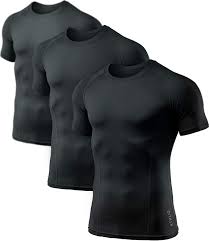 Photo 1 of ATHLIO 1 or 3 Pack Men's Cool Dry Short Sleeve Compression Shirts, Sports Baselayer T-Shirts Tops, Athletic Workout Shirt
