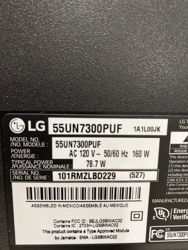 Photo 4 of LG 55" Class 4K UHD Smart LED HDR TV (55UN7300PUF)