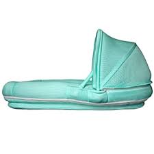 Photo 1 of New CubbyCove Plus+ - The Truly Breathable Baby Lounger - Made with Tencel; Exquisitely Soft Portable Nest for Cosleeping, Tummy Time and Playing; Canopy Included (Aqua Green Plus+)