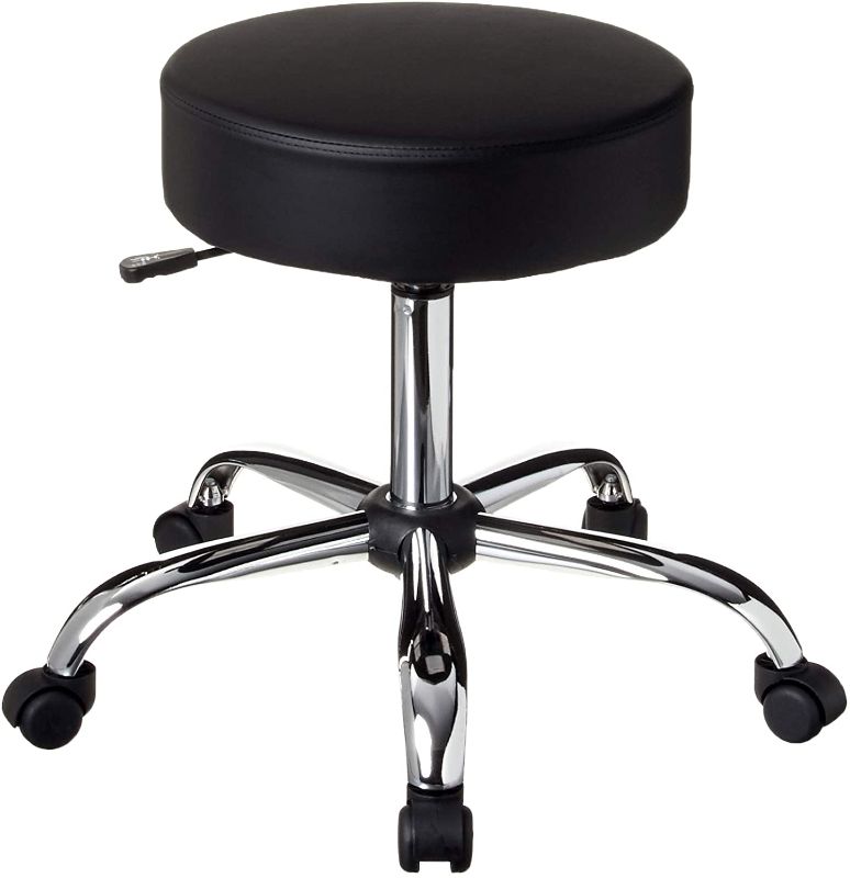 Photo 1 of Boss Office Products Be Well Medical Spa Stool in Black
