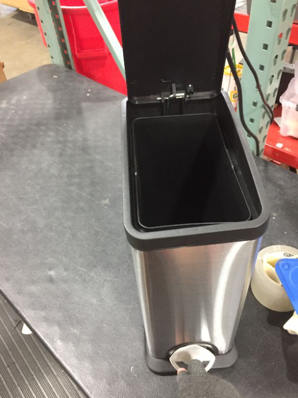 Photo 1 of 4 gallon stainless steal step activated lid