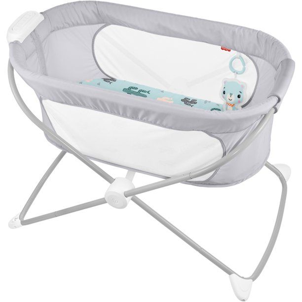 Photo 1 of Fisher-Price Soothing View Vibe Bassinet - Cool Cactus, Baby Cradle
