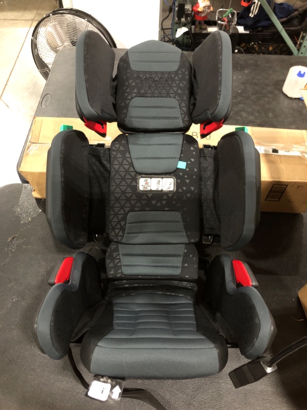 Photo 2 of Hifold Fit-and-Fold High Back Booster Car Seat, Slate Grey
