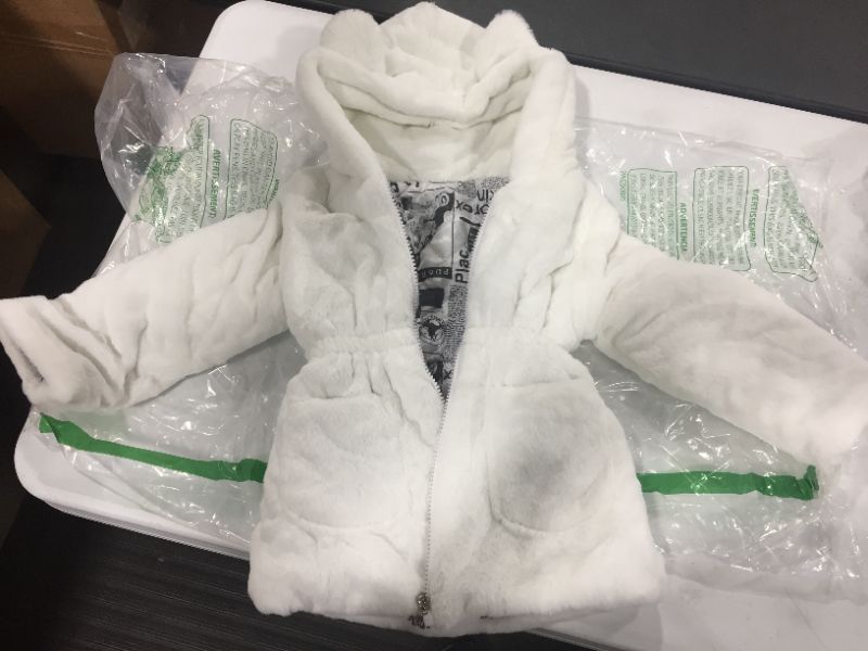 Photo 1 of Kids Size 6 Jacket White Fuzzy Eared Jacket