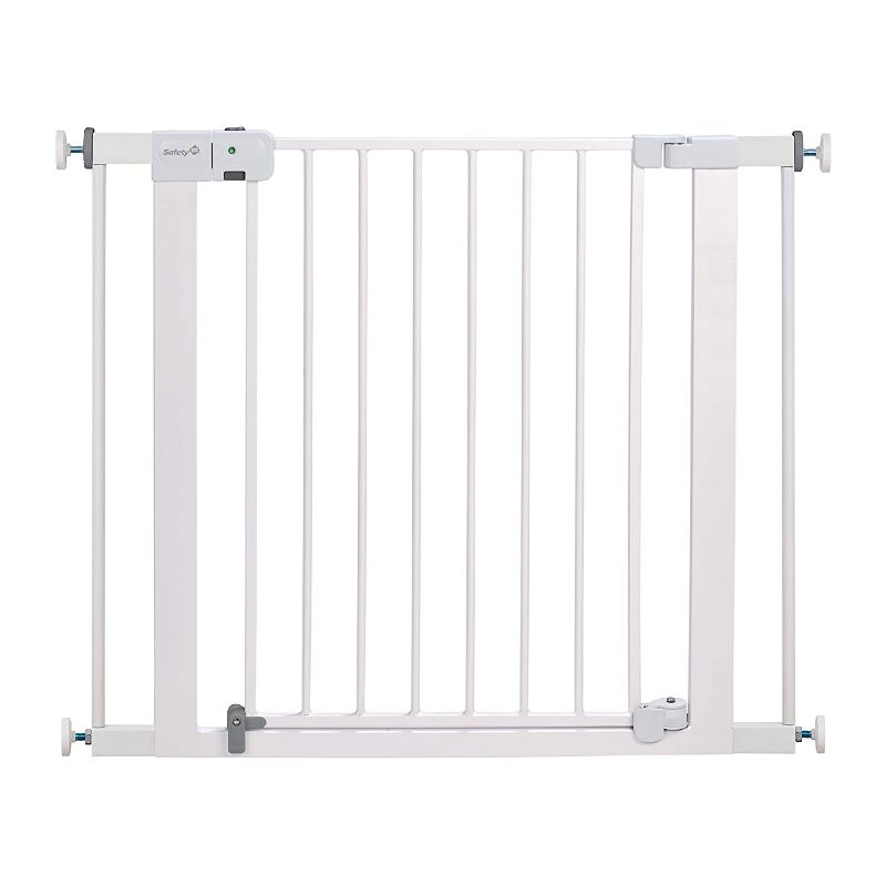 Photo 1 of Safety 1st Easy Install Auto-Close Baby Gate with Pressure Mount Fastening, White , 29-38 Inch (Pack of 1)