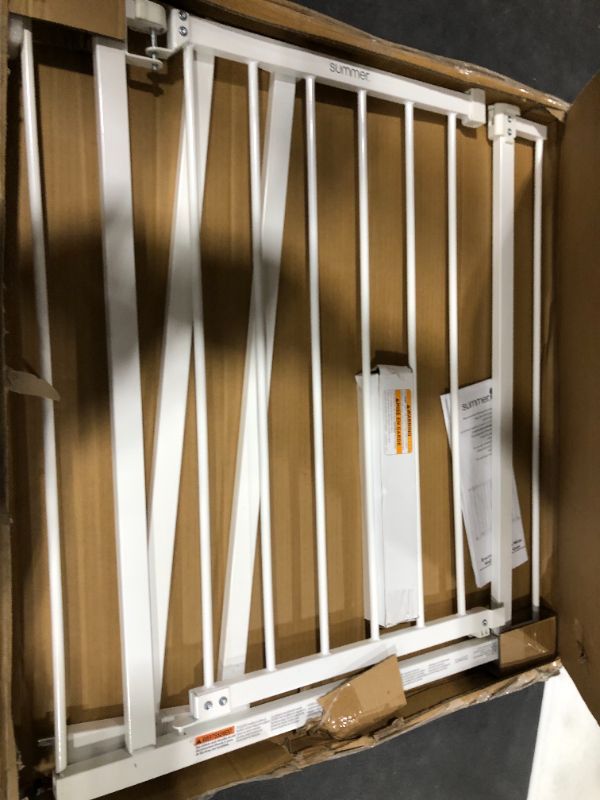 Photo 1 of SUMMER EVERYWHERE EXTRA WIDE WALK-THRU SAFETY GATE SAFETY BABY GATE, FITS OPENINGS 28.75-39.75" WIDE, METAL, FOR DOORWAYS & STAIRWAYS, 30" TALL, WHITE, ONE SIZE
