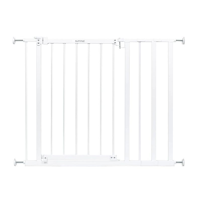 Photo 1 of SUMMER EVERYWHERE EXTRA WIDE WALK-THRU SAFETY GATE SAFETY BABY GATE, FITS OPENINGS 28.75-39.75" WIDE, METAL, FOR DOORWAYS & STAIRWAYS, 30" TALL, WHITE, ONE SIZE
