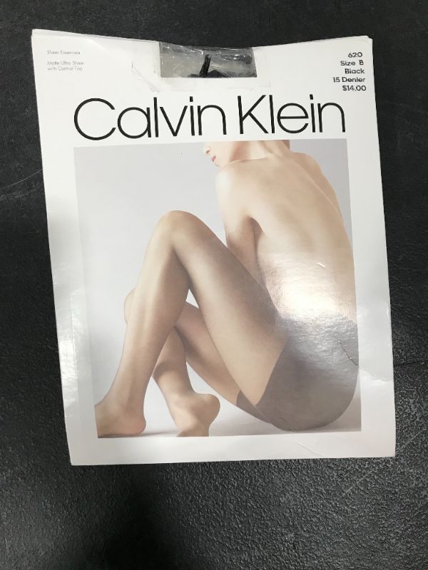 Photo 2 of CK Women's Matte Ultra Sheer Pantyhose with Control Top SIZE B