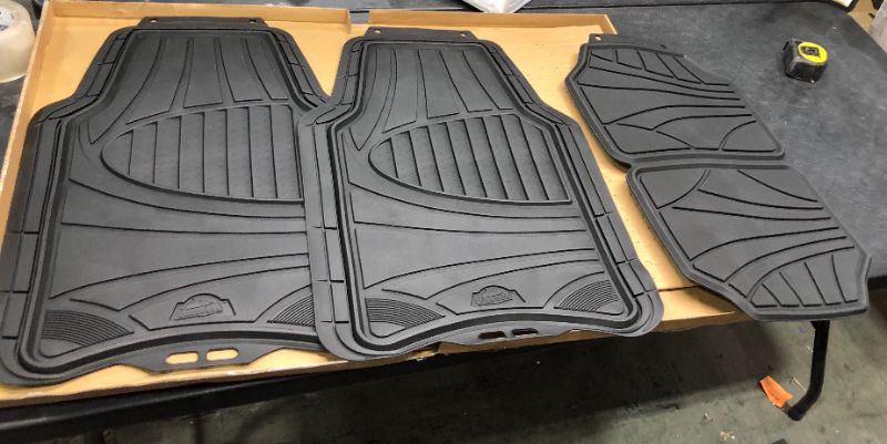 Photo 2 of Armor All 78840ZN 4-Piece Black All Season Rubber Floor Mat