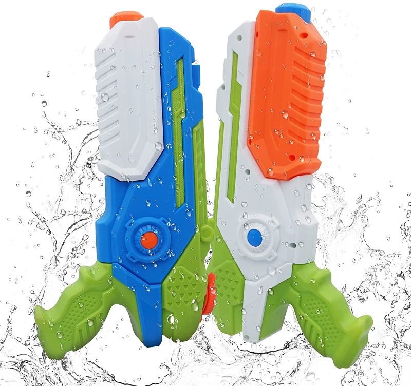 Photo 1 of JoyX Water Gun, 2 Pack Squirt Guns Water Guns for Kids Adults High Capacity Summer Water Blaster Toy for Swimming Pools Party Outdoor Beach Sand Water Fighting