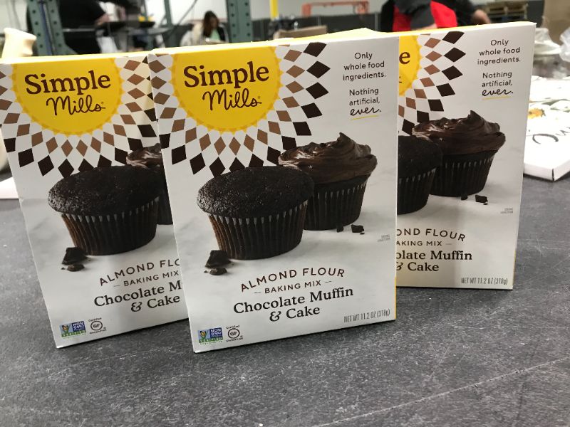 Photo 2 of 3 PACK Simple Mills Almond Flour, Gluten Free Chocolate Cake Baking Mix, Muffin Pan Ready Made with whole foods, Packaging May Vary, 11.2 Oz