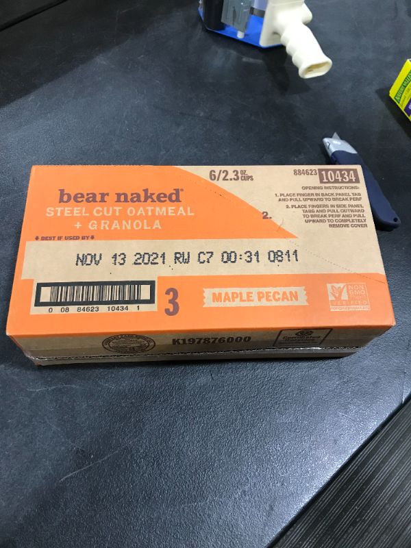 Photo 2 of Bear Naked Granola and Steel Cut Oatmeal, Whole Grain Breakfast, Fiber Snacks, Maple Pecan, 13.8oz Case (6 Cups)
BB NOV 13 2021 