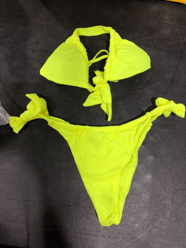 Photo 1 of NEON YELLOW 2 PIECE BIKINI ASIAN LARGE