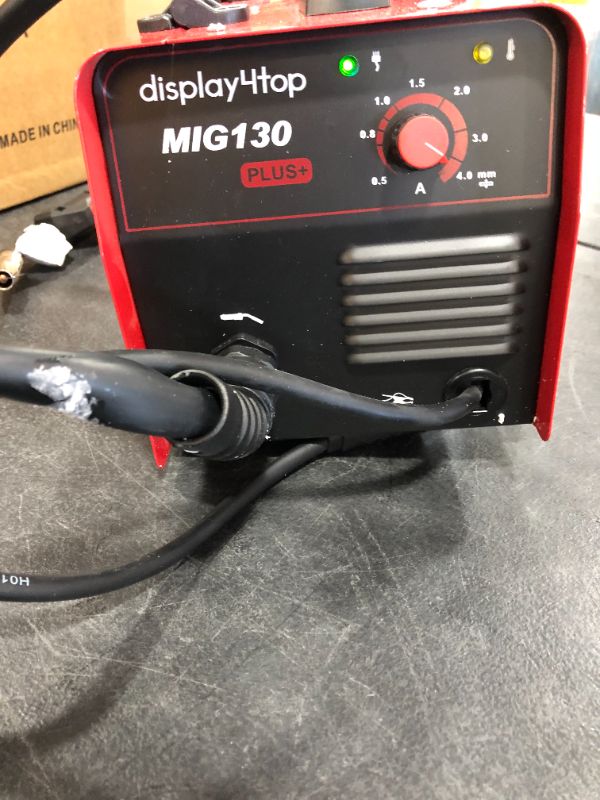 Photo 2 of isplay4top Portable No Gas MIG 130 Plus Welder Flux Core Wire Automatic Feed Welding Machine,DIY Home Welder w/Free Mask 