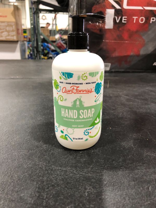 Photo 2 of Aunt Fannie's Hand Soap Gel - 12 Fl Oz (Soft Mint, Single Bottle)