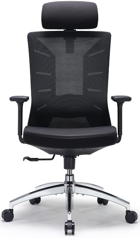Photo 1 of Office Chairs, Ergonomic Office Chair Desk Chair with Adjustable Lumbar Support - Soft Seat Cushion & 3D Armrests, Tribesigns High-Back Desk Chair Big and Tall Office Chair
