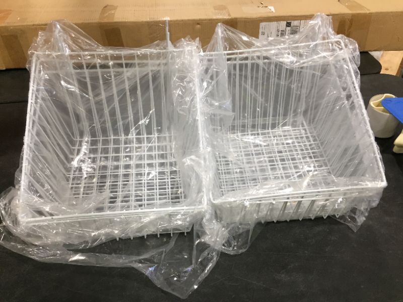 Photo 1 of 6 pc White Wire Baskets