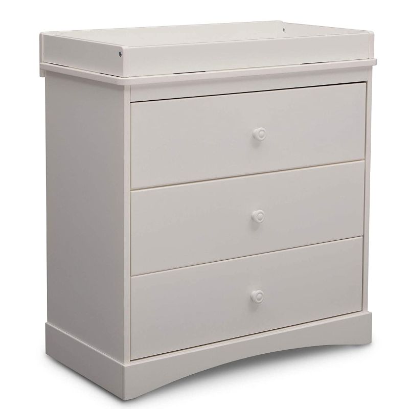 Photo 1 of Delta Children Sutton 3 Drawer Dresser with Changing Top
