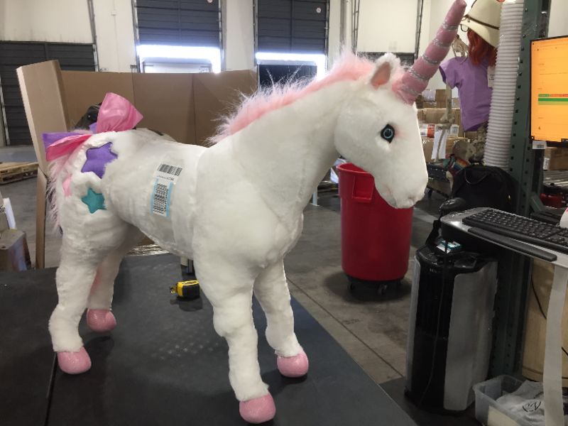 Photo 2 of Melissa & Doug Giant Unicorn - Lifelike Stuffed Animal (over 2 feet tall)
