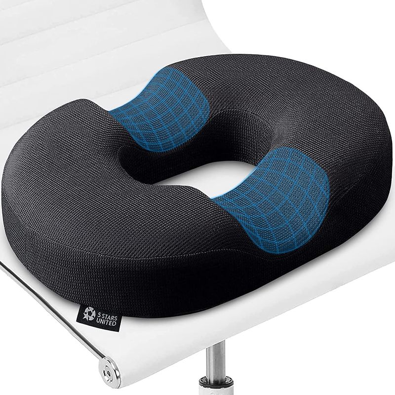 Photo 1 of Donut Pillow Hemorrhoid Tailbone Cushion – Medium Seat Cushion Pain Relief for Coccyx, Prostate, Sciatica, Pelvic Floor, Pressure Sores, Pregnancy, Perineal Surgery, Postpartum Recovery
