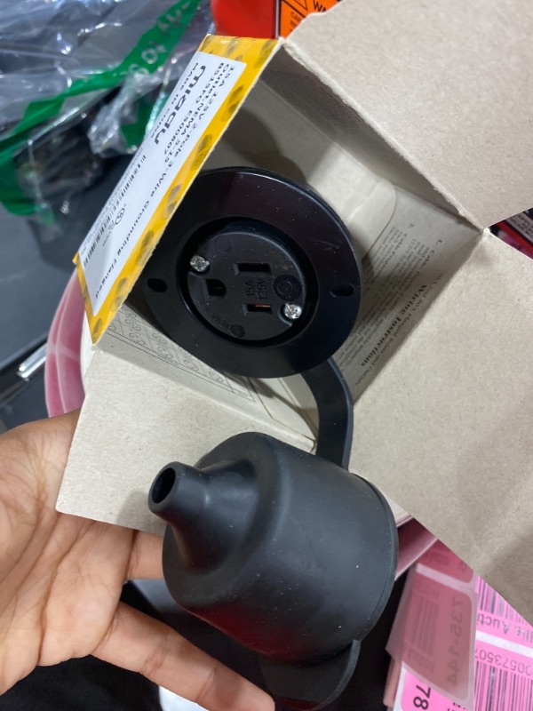 Photo 1 of Legrand-Pass & Seymour SA399BKCC10 Residential Straight Blade Plug 15-Amp 125-volt Two Pole Three Wire, Black
