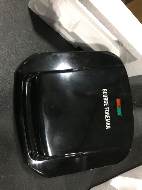 Photo 2 of George Foreman 4-Serving Removable Plate Electric Grill and Panini Press, Black, GRP1060B