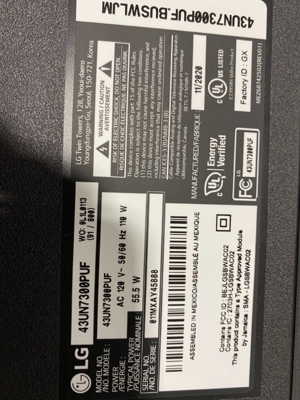 Photo 1 of LG - 43" Class UN7300 Series LED 4K UHD Smart webOS TV 43UN7300PUF