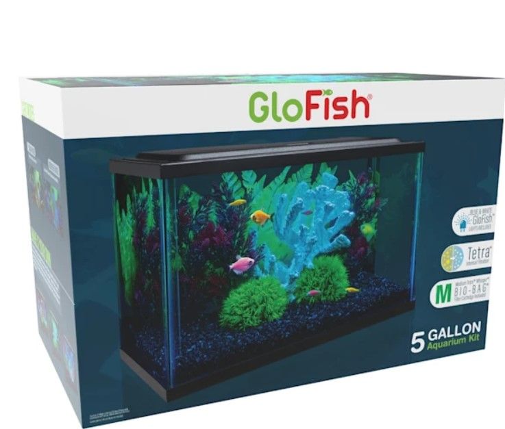 Photo 1 of GloFish Aquarium Kit Fish Tank with LED Lighting and Filtration Included