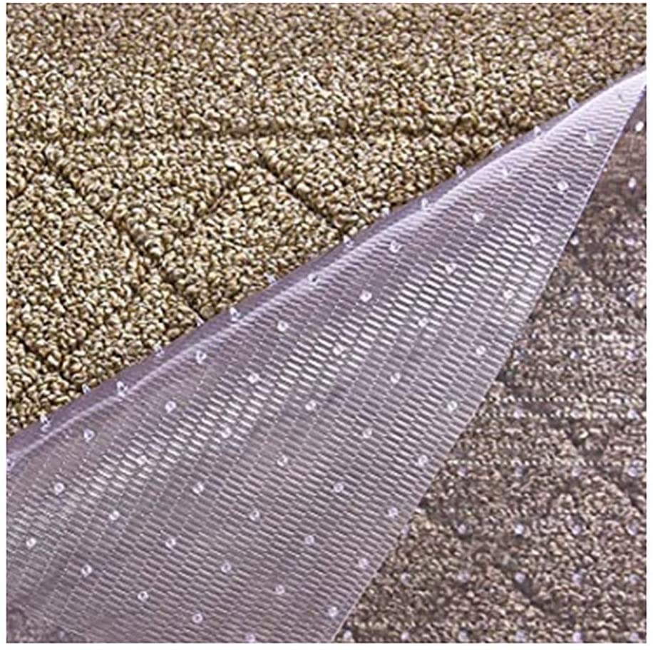 Photo 1 of Heavy Duty Floor Runner/Protector for Carpet Floors – Skid-Resistant, Clear, Plastic Vinyl, Clear Prism, 35 inches x 6 feet