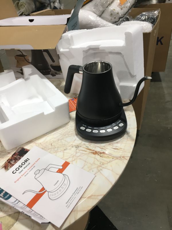 Photo 1 of COSORI Electric Gooseneck Kettle with 5 Variable Presets, Pour Over Coffee Kettle & Tea Kettle, 100% Stainless Steel Inner Lid & Bottom, 1200 Watt