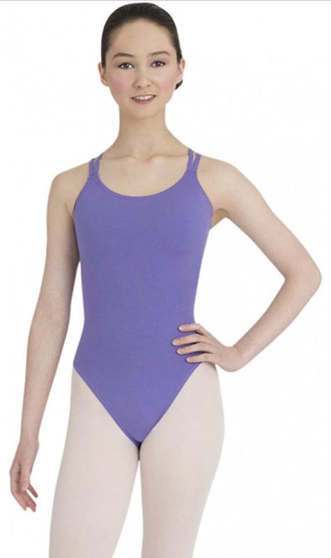 Photo 2 of Capezio Womens Classic Double Strap Camisole Leotard Amethyst Size XL