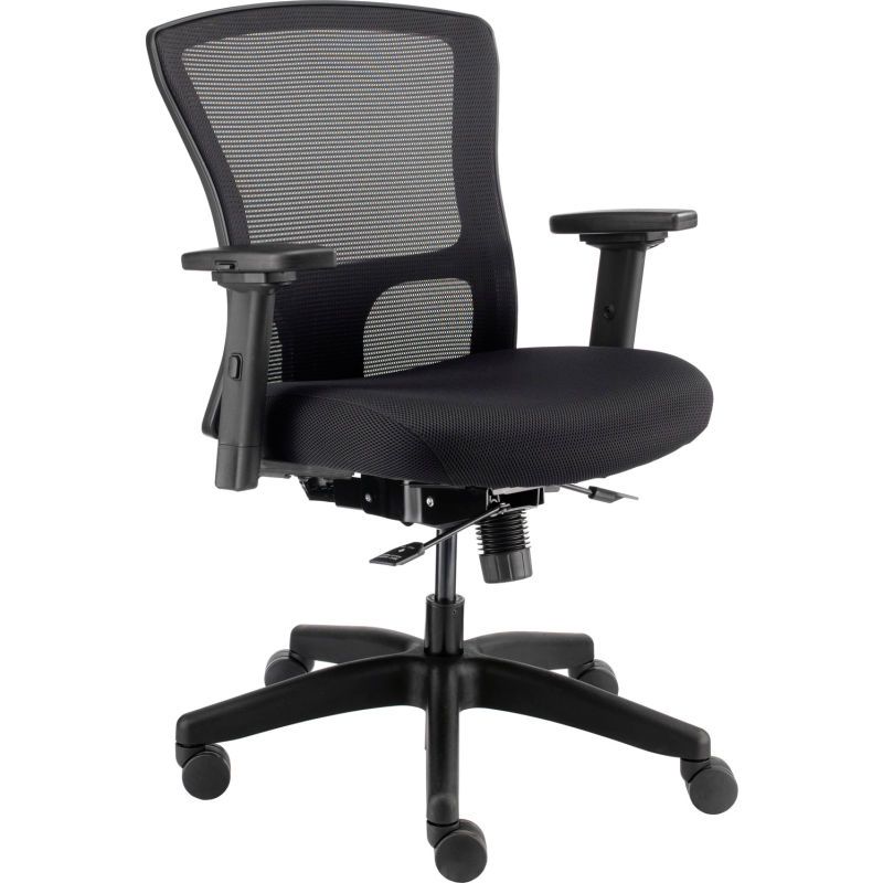 Photo 1 of Interion® 24 Hour Mesh Back Chair With Mid Back & Adjustable Arms, Fabric, Black