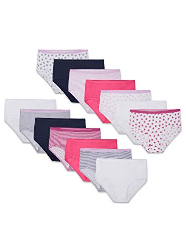 Photo 1 of 14 PACK ASSORTED COLORS Fruit of the Loom Girls Cotton Brief Underwear SIZE 6
