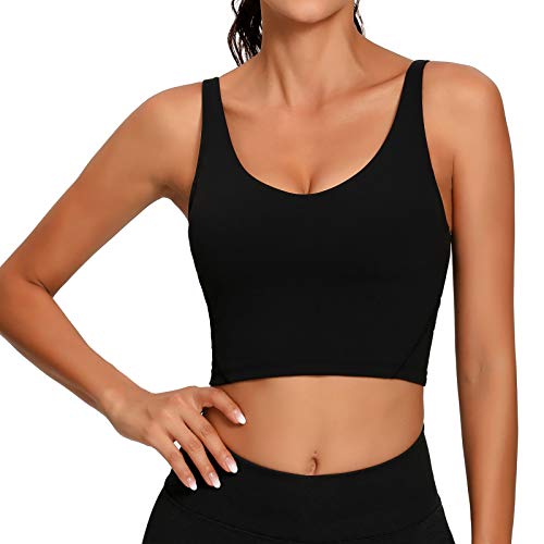 Photo 1 of Lemedy Women Sports Bra Longline Crop Tank Top Padded Workout Running Yoga SIZE 6