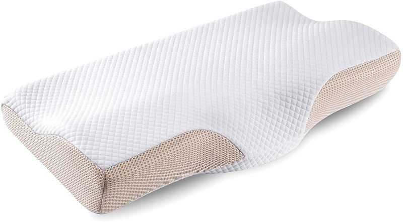 Photo 1 of CosyTech Cervical Memory Foam Pillows for Sleeping, Neck Pillows for Pain Relief Sleeping, Ergonomic Orthopedic Contour Support Pillow - Back, Stomach, Side Sleeper Pillow, Correct Neck Pain