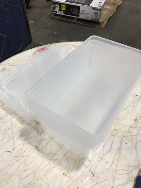 Photo 2 of IRIS® 6 Quart Clear Storage Box, 6 Pack