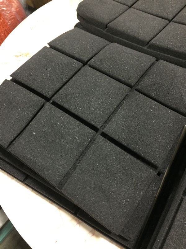 Photo 2 of 12 Pack Set 2" X 12" X 12" Acoustic Foam Panels, Bread 5 Block Tiles, Sound Panels wedges Soundproof Sound Insulation Absorbing, 5 Blocks Design