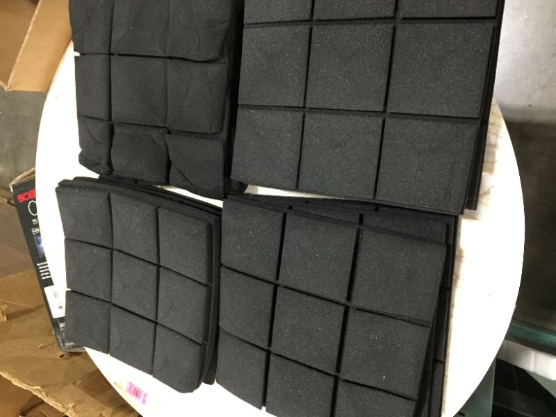 Photo 4 of 12 Pack Set 2" X 12" X 12" Acoustic Foam Panels, Bread 5 Block Tiles, Sound Panels wedges Soundproof Sound Insulation Absorbing, 5 Blocks Design